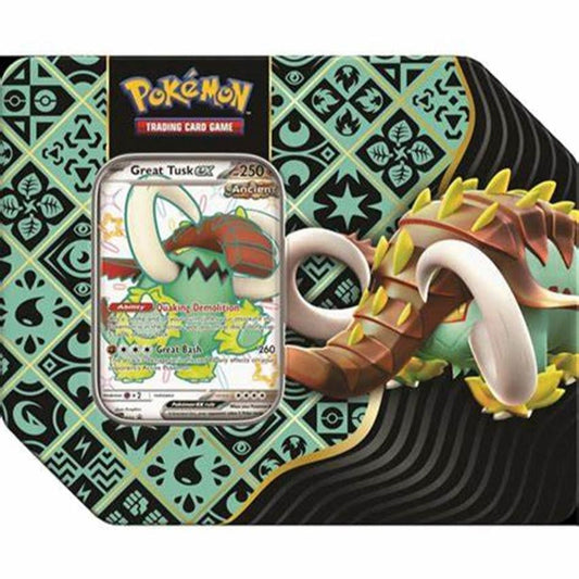 Pokemon Paldean Fates 5-Booster Tin - Shiny Great Tusk ex