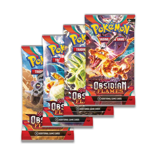 Pokemon SV03 Obsidianflammen - Art-Set mit 4 Boosterpacks