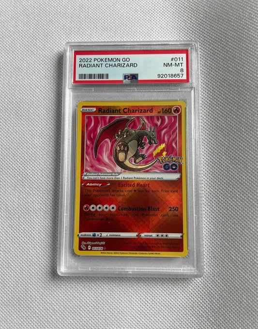 Strahlender Charizard – Pokémon GO – 011/078 – PSA 8